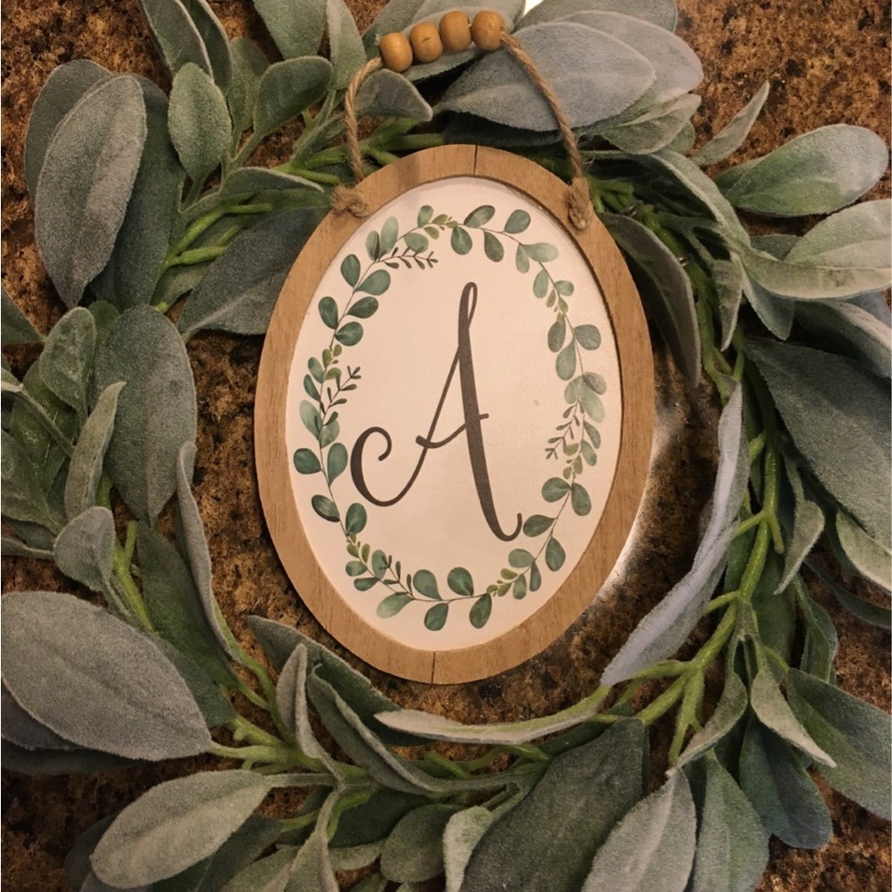 Monogrammed Wooden Farmhouse Tiered Tray Decor